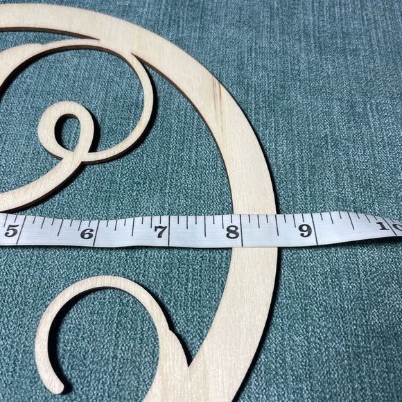 “L” Wooden Letter L, Wooden Monogram Wall Hanging, Wooden Letters, Cursive NWT - Picture 2 of 4